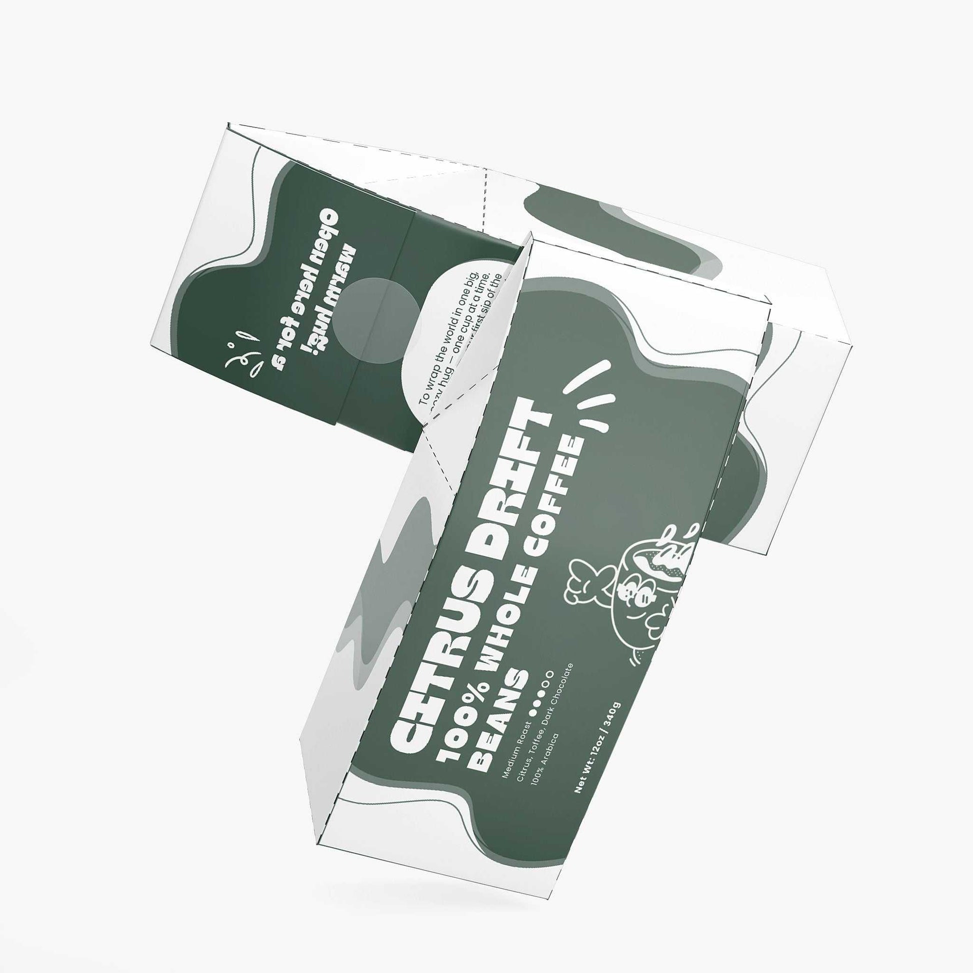 Premium citrus flavored coffee beans - bright medium roast specialty blend