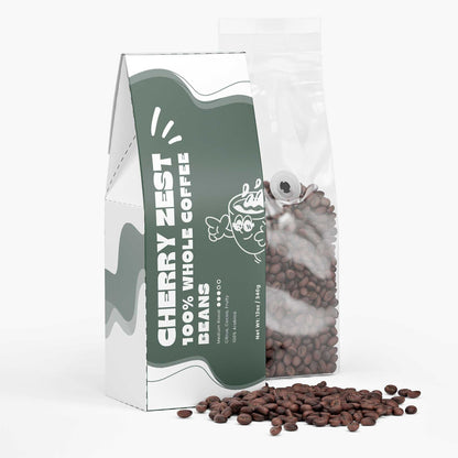 Premium cherry flavored coffee beans - medium roast specialty blend