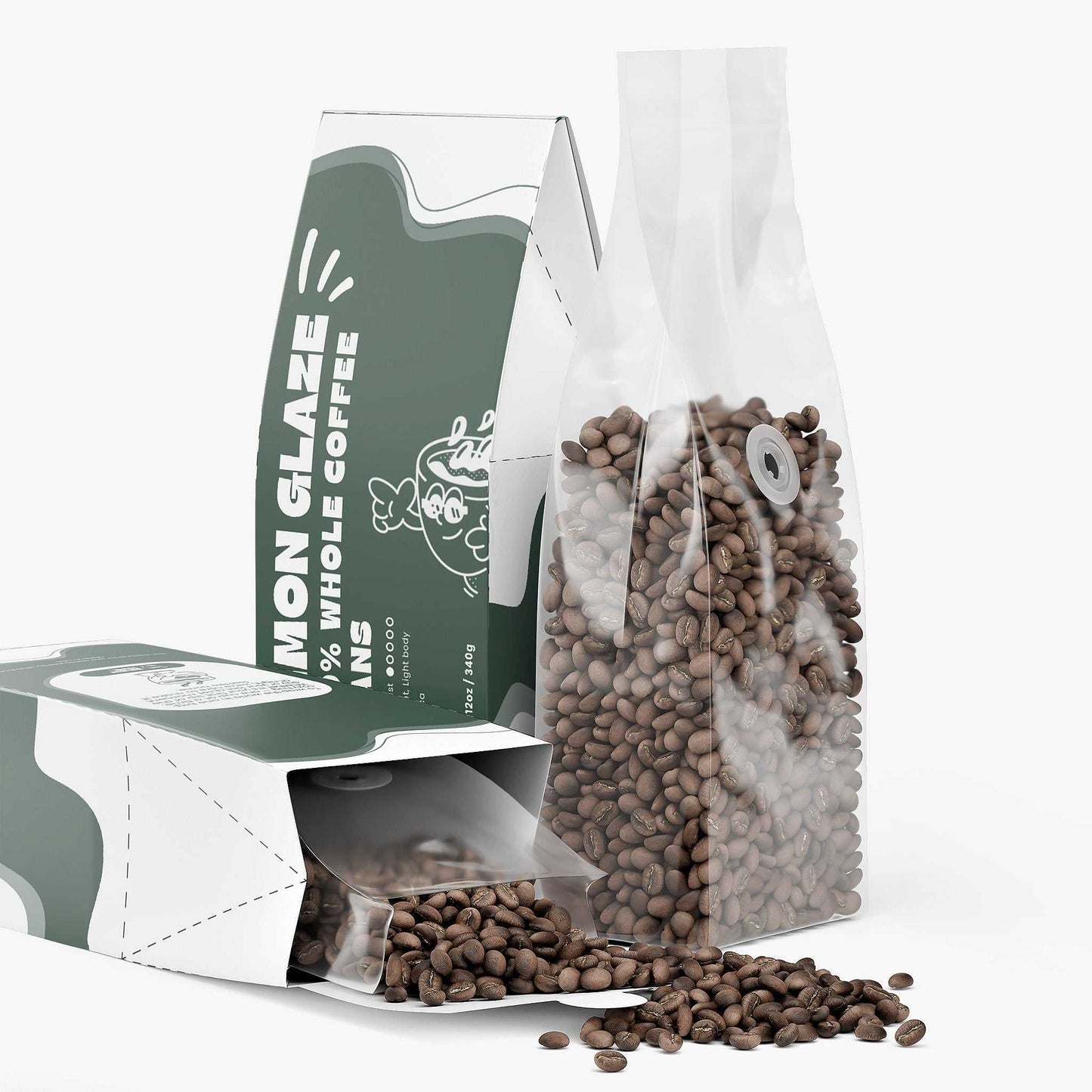 Lemon flavored coffee beans - bright light roast specialty coffee