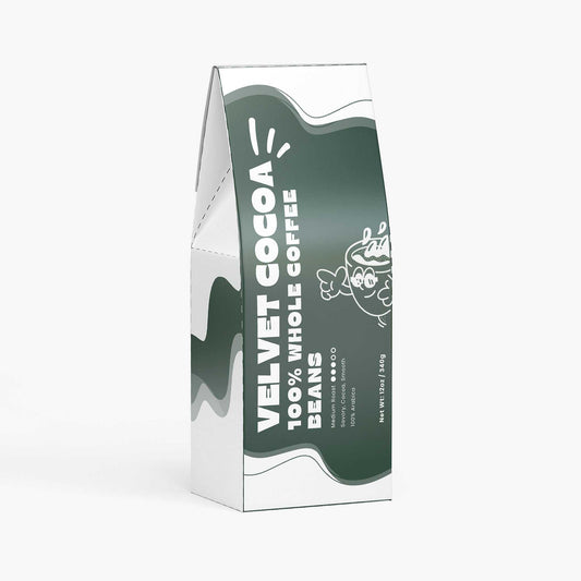 Velvet Cocoa medium roast coffee - chocolate flavored coffee gift
