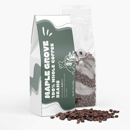 Premium maple flavored coffee beans - smooth medium roast specialty coffee