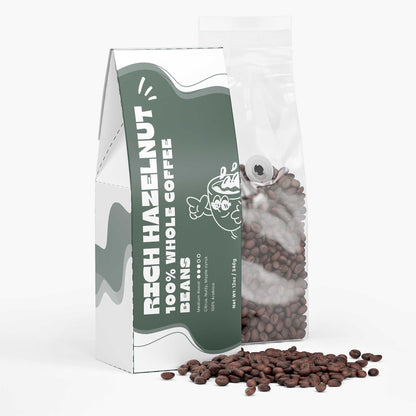 Premium hazelnut flavored coffee beans - smooth medium roast specialty blend