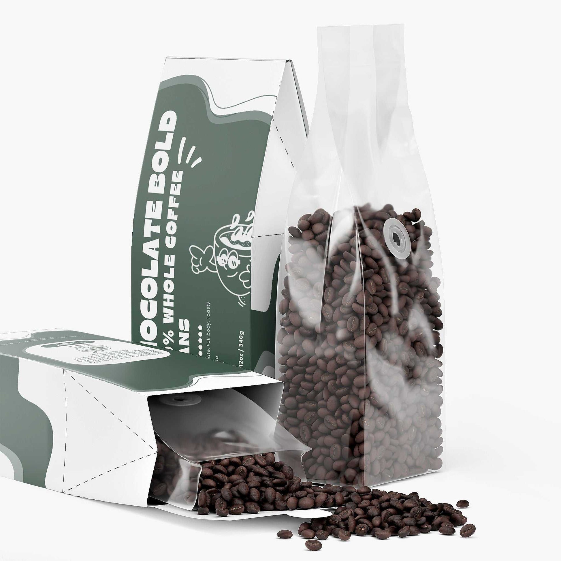 Premium dark roast coffee beans - Chocolate Bold intense chocolate flavor