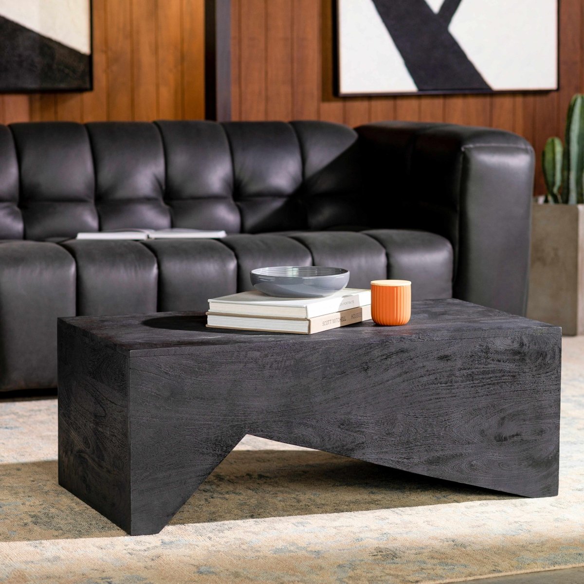 Abana Black Minimalist Coffee Table - Brewhug