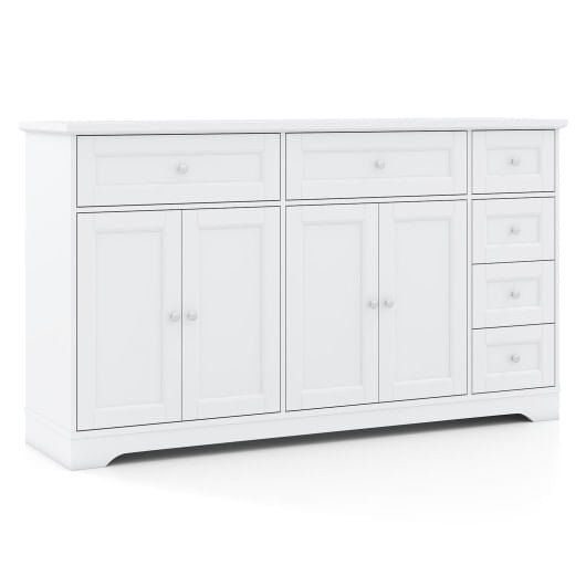 Buffet Sideboard 59" Modern Coffee Bar Station Console Table - White - Brewhug