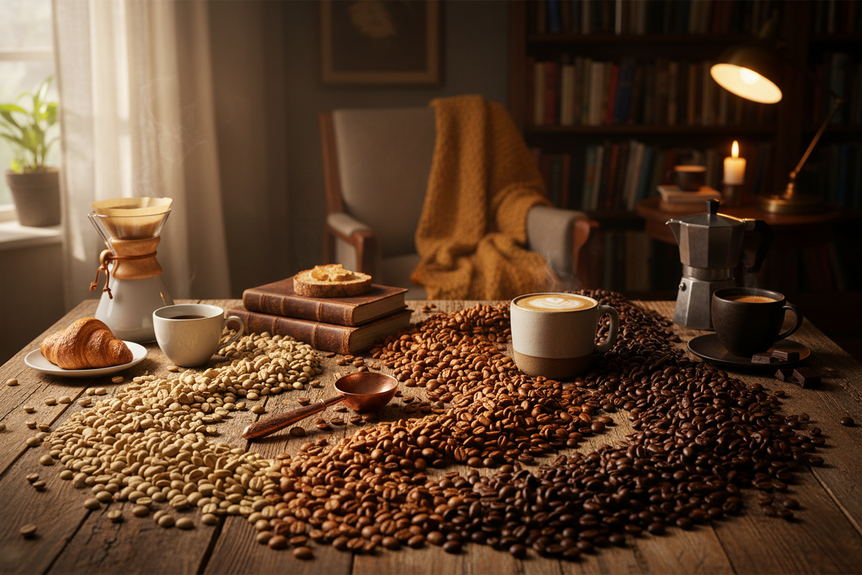 Creat an image for the heading "Roasted for every Mood"